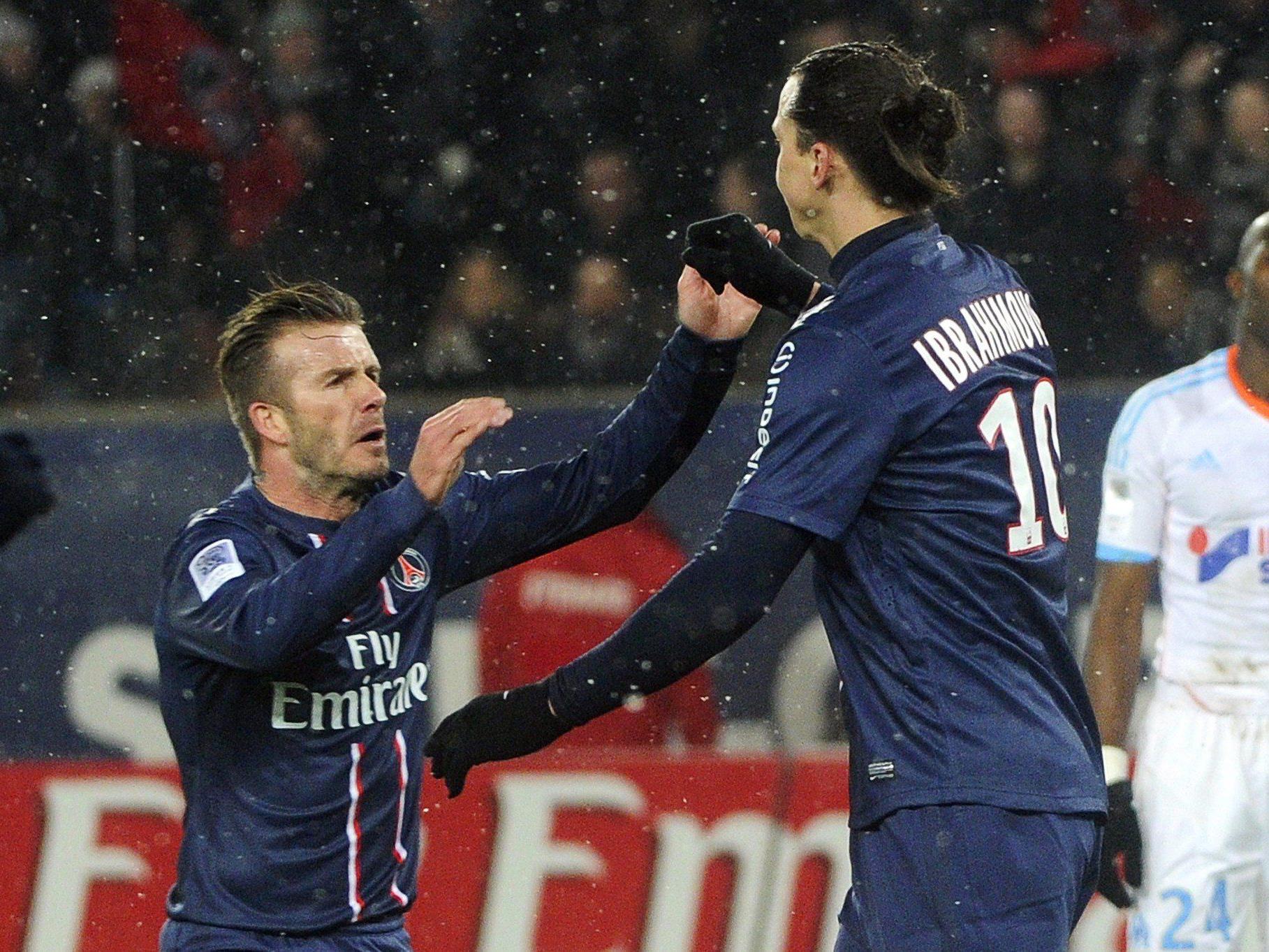 Zwei der zehn reichsten Fußballer spielen in Paris: David Beckham und Zlatan Ibrahimovic.