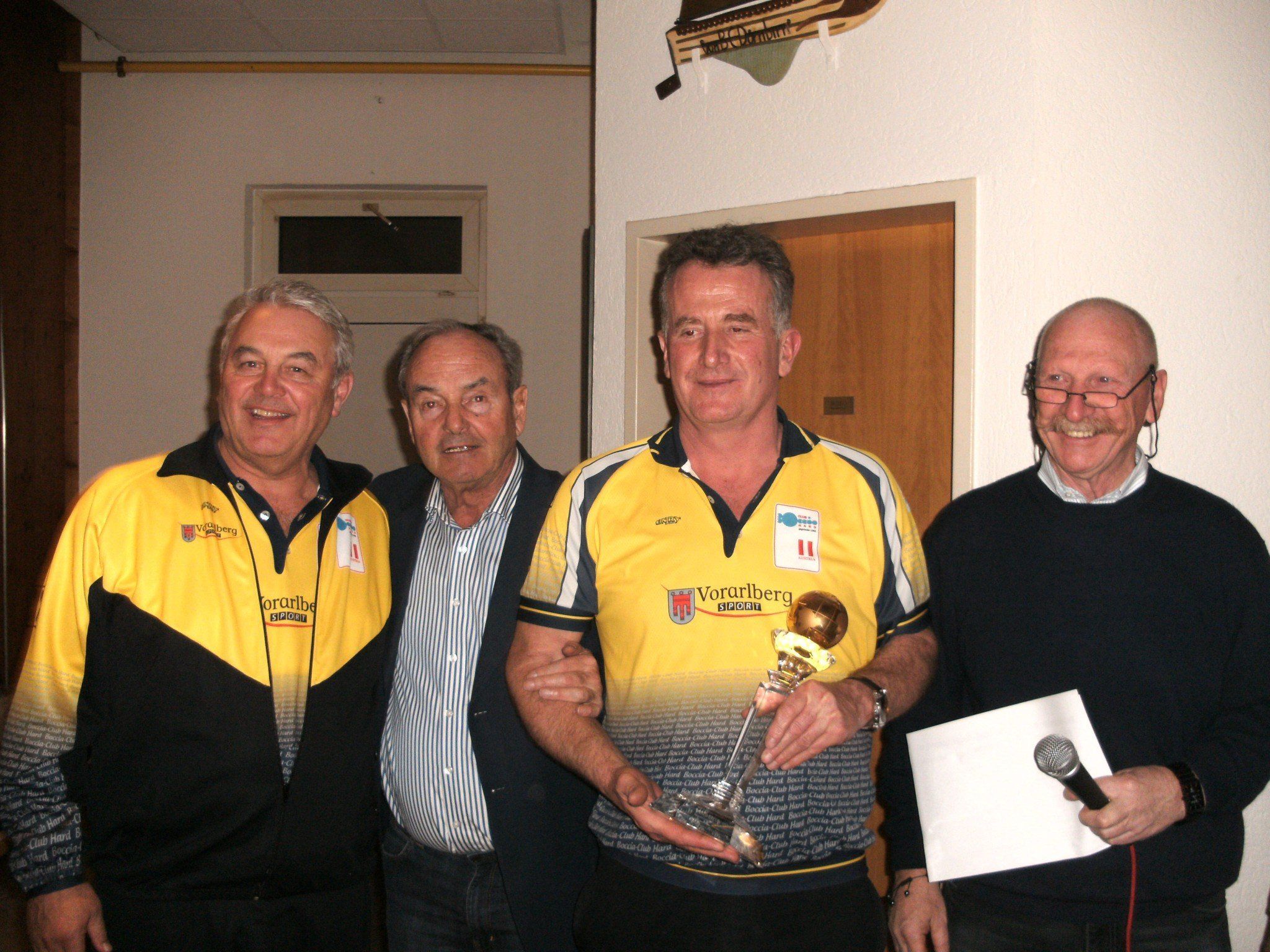 Die Sieger Hausmair Günther, Obmann Bacher Karl, Maloca Stanko, Organisator  ILL Günther Die Sieger Hausmair Günther, Obmann Bacher Karl, Maloca Stanko, Organisator  ILL Günther