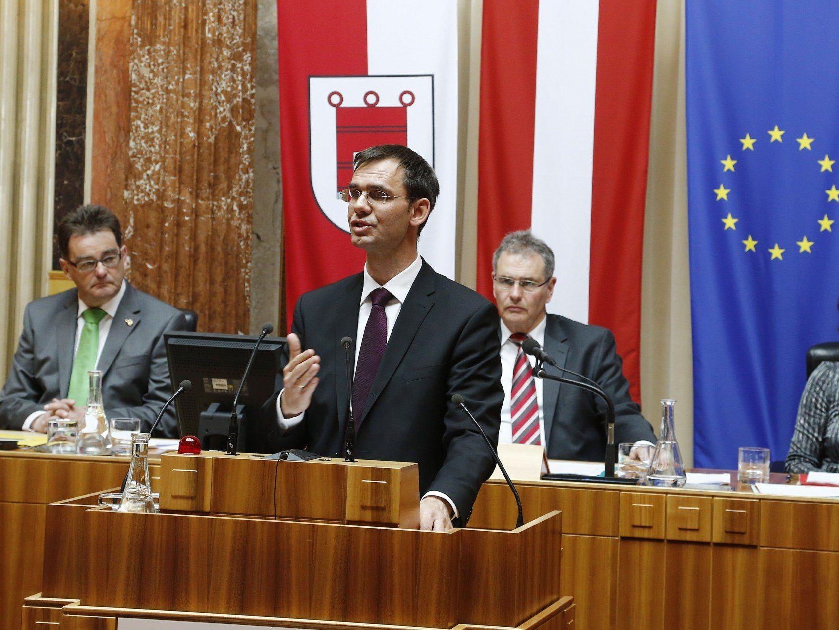 Vorarlbergs Landeshauptmann skizzierte in seiner Erklärung vor dem Bundesrat die wichtigsten Arbeitsschwerpunkte des Vorarlberger Ländervorsitzes.