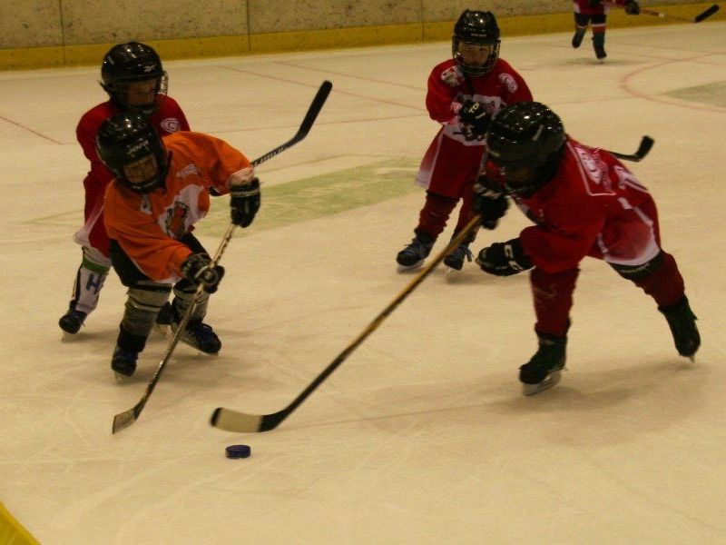 150 Kids waren beim Eishockey-Lernprogramm des VEHV mit Eifer dabei.