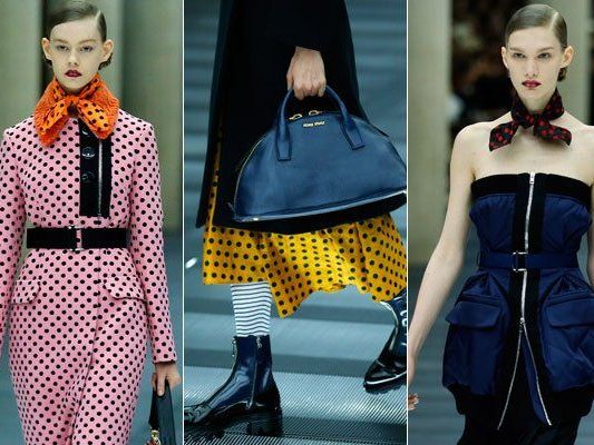 Miu Miu bei den Pariser Pret-a-Porter-Schauen: Zum Schluss wurde es doch noch bunt Miu Miu bei den Pariser Pret-a-Porter-Schauen: Zum Schluss wurde es doch noch bunt