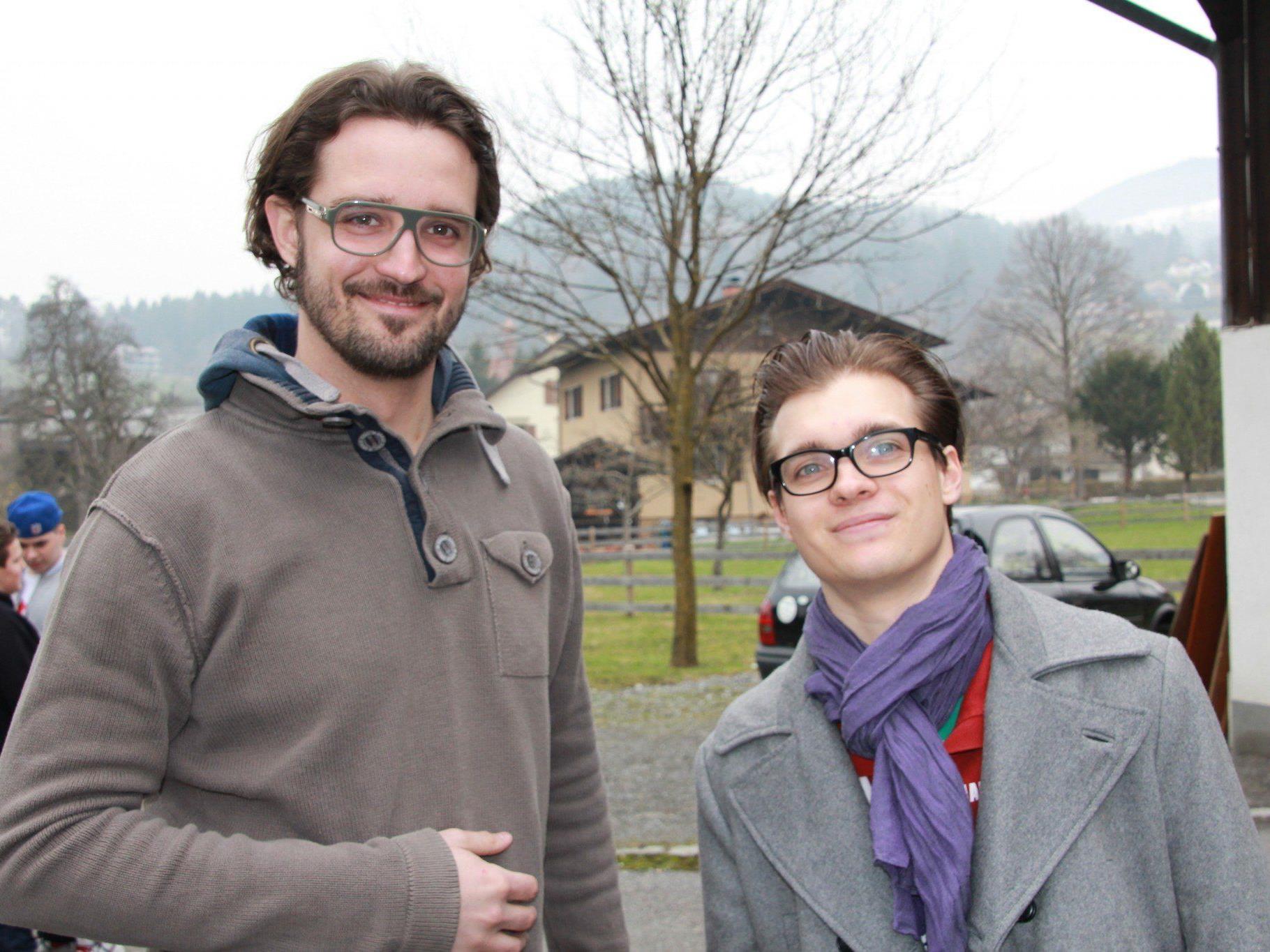 "Die Jungen mit Ideen" - Mario Keller und Moritz Kempf aus Langenargen am Bodensee führten die Workshops