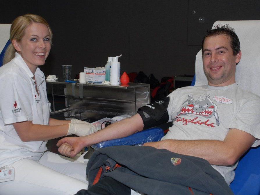 Die Altacher Pfadfinder freuen sich, dass immer viele der Einladung zum Blutspenden folgen.