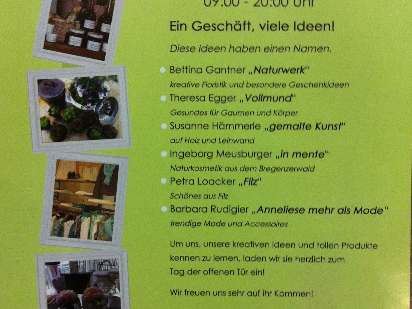 Tag der offenen Tür mit kreativen Ausstellern bei Anneliese, mehr als Mode Tag der offenen Tür mit kreativen Ausstellern bei Anneliese, mehr als Mode