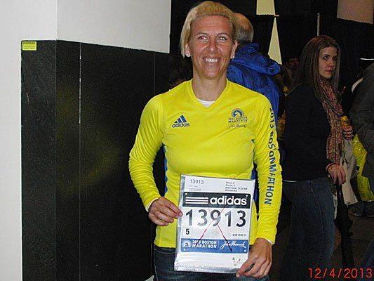 Vor dem lauf in Vorfreude auf den großen Lauf: Tanja Starl