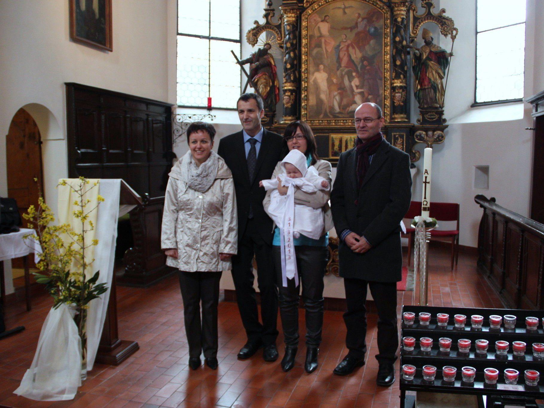 In der Dreifaltigkeitskirche in Bludenz wurde Valentina Isabella getauft