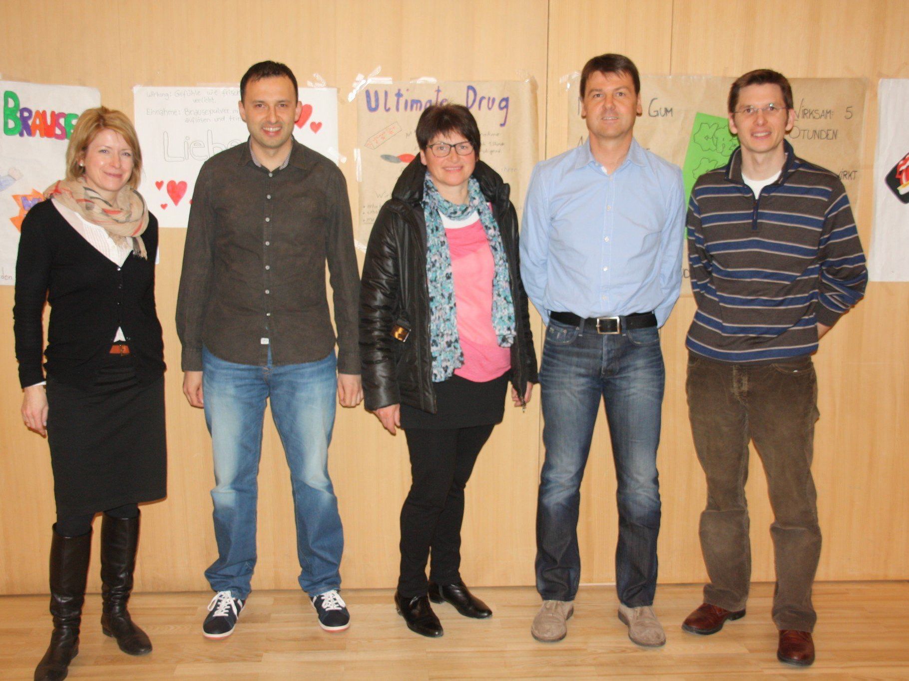 Heidi Achammer, Alexander Muxel, Frieda Moosbrugger, Dietmar Fetz und Martin Onder (v.l.) Heidi Achammer, Alexander Muxel, Frieda Moosbrugger, Dietmar Fetz und Martin Onder (v.l.)
