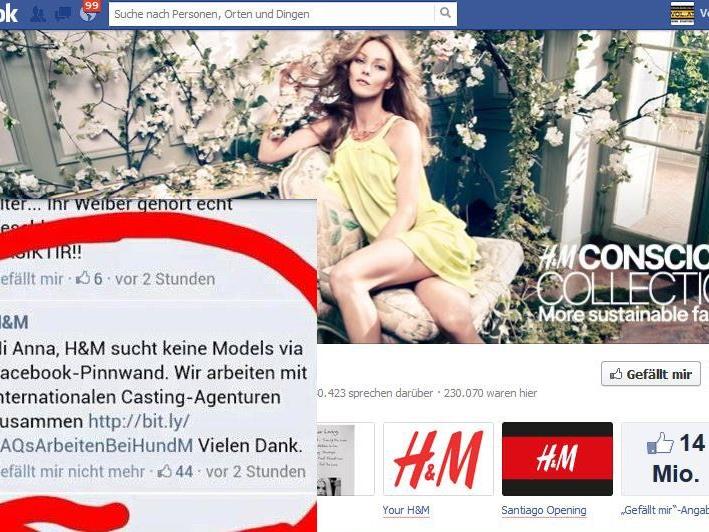 Shitstorm gegen H&M auf Facebook. Tausende posten ihre Bilder, andere sind verärgert.