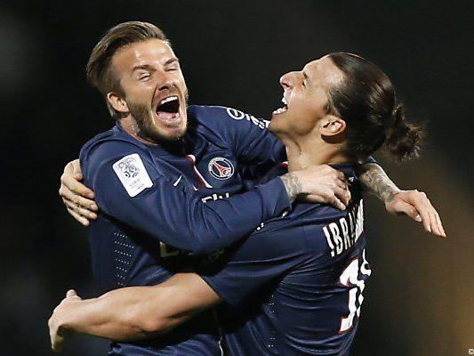 Beckham und Ibrahimovic freuen sich über Titel