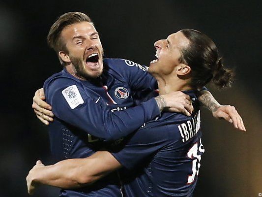 Beckham und Ibrahimovic freuen sich über Titel Beckham und Ibrahimovic freuen sich über Titel