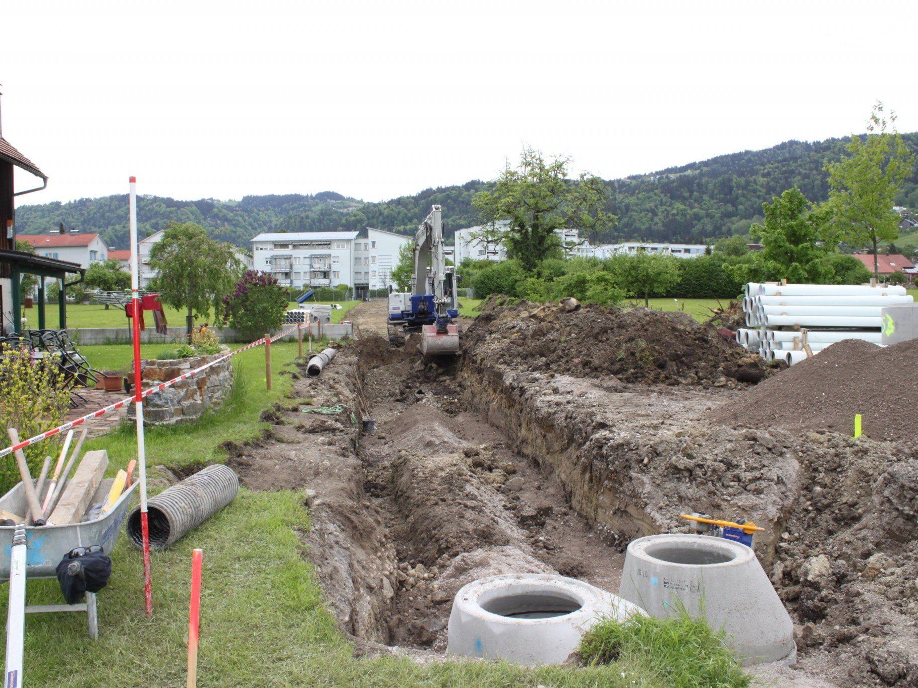 Begonnen haben die Arbeiten zur Erschließung der ehemaligen „Bürkle“-Gründe im Kurzglend. Begonnen haben die Arbeiten zur Erschließung der ehemaligen „Bürkle“-Gründe im Kurzglend.