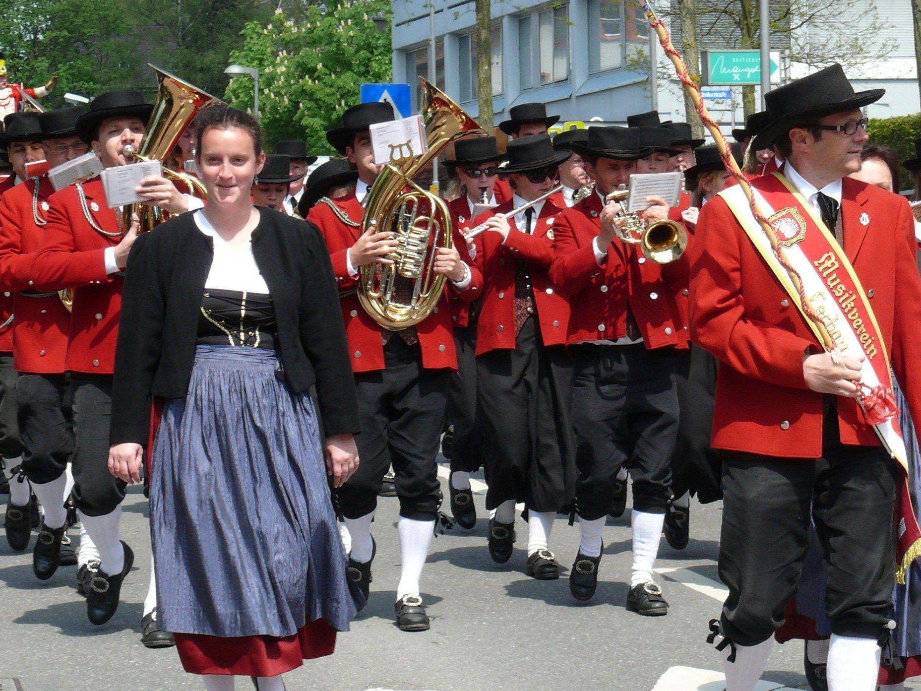 Das „Maiblasen“ ist für den Musikverein Lochau schon seit vielen Jahren Tradition.
