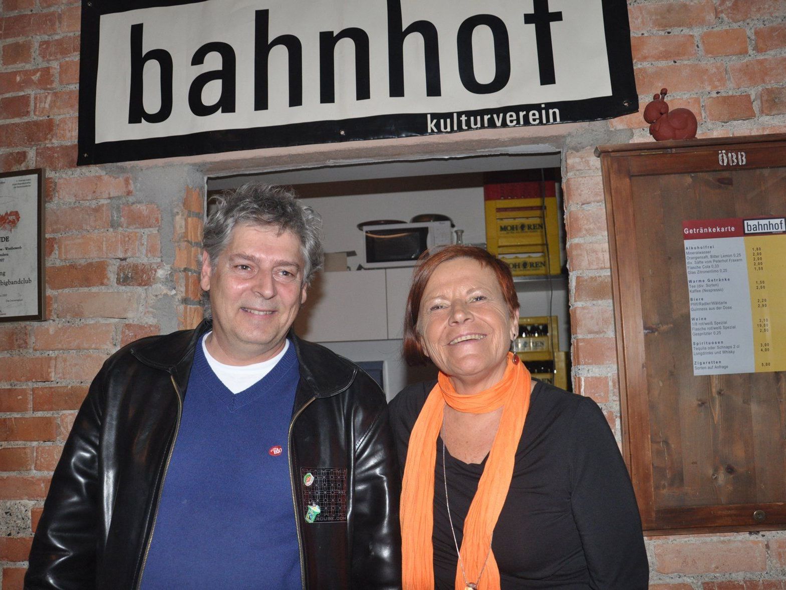 Werner Schedler und Margret Broger als "Lokomotiven" des Kulturverein bahnhof. Werner Schedler und Margret Broger als "Lokomotiven" des Kulturverein bahnhof.