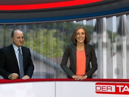 Burkhard Berchtel mit Bianca Oberscheider im LändleTV - DER TAG Studio Burkhard Berchtel mit Bianca Oberscheider im LändleTV - DER TAG Studio