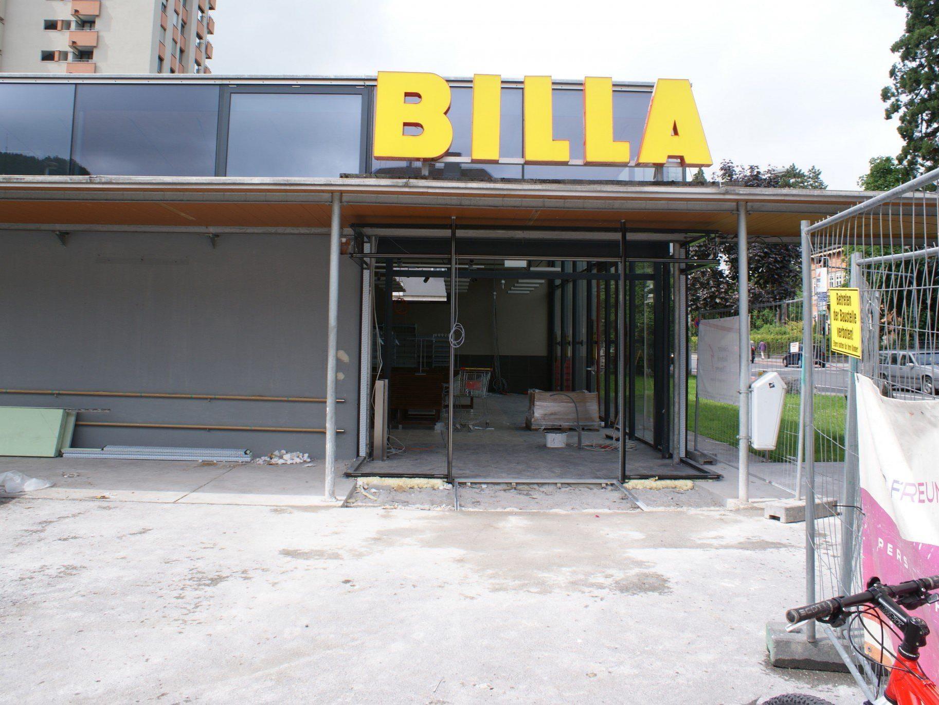 Der Billa am Bahnhof wird momentan umgebaut.