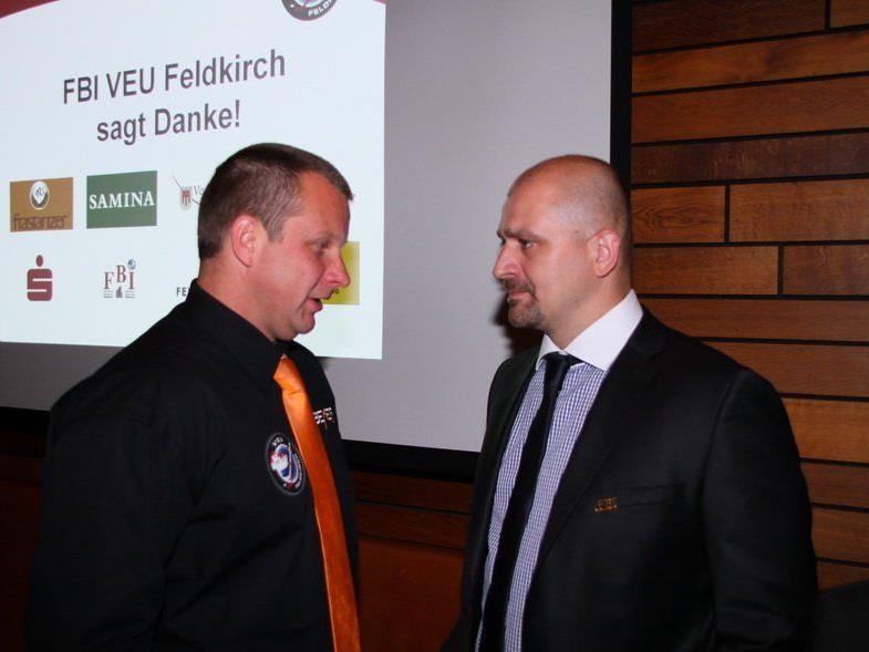 VEU Feldkirch Geschäftsführer Michi Lampert und Neocoach Milos Holan sind mit der Zusammenstellung dran.