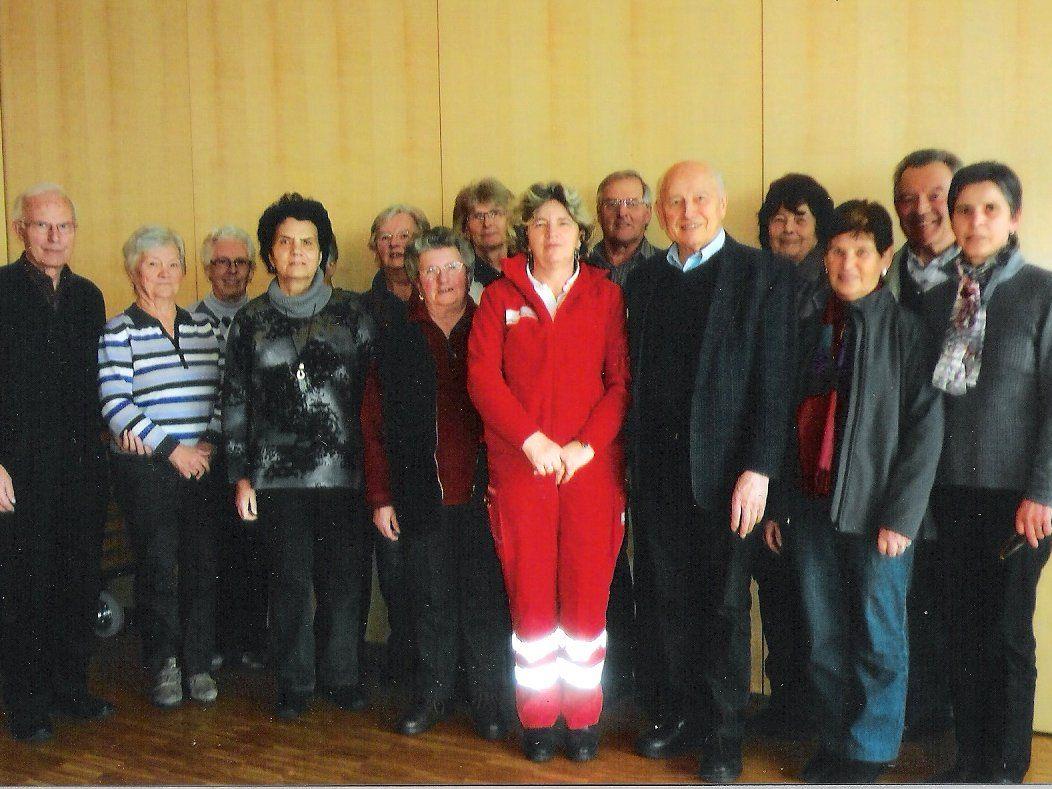Die Teilnehmer am Erste-Hilfe-Kurs in Lingenau.