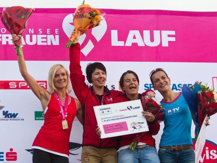 Die glücklichen Gewinner des 4. Bodensee Frauenlauf.