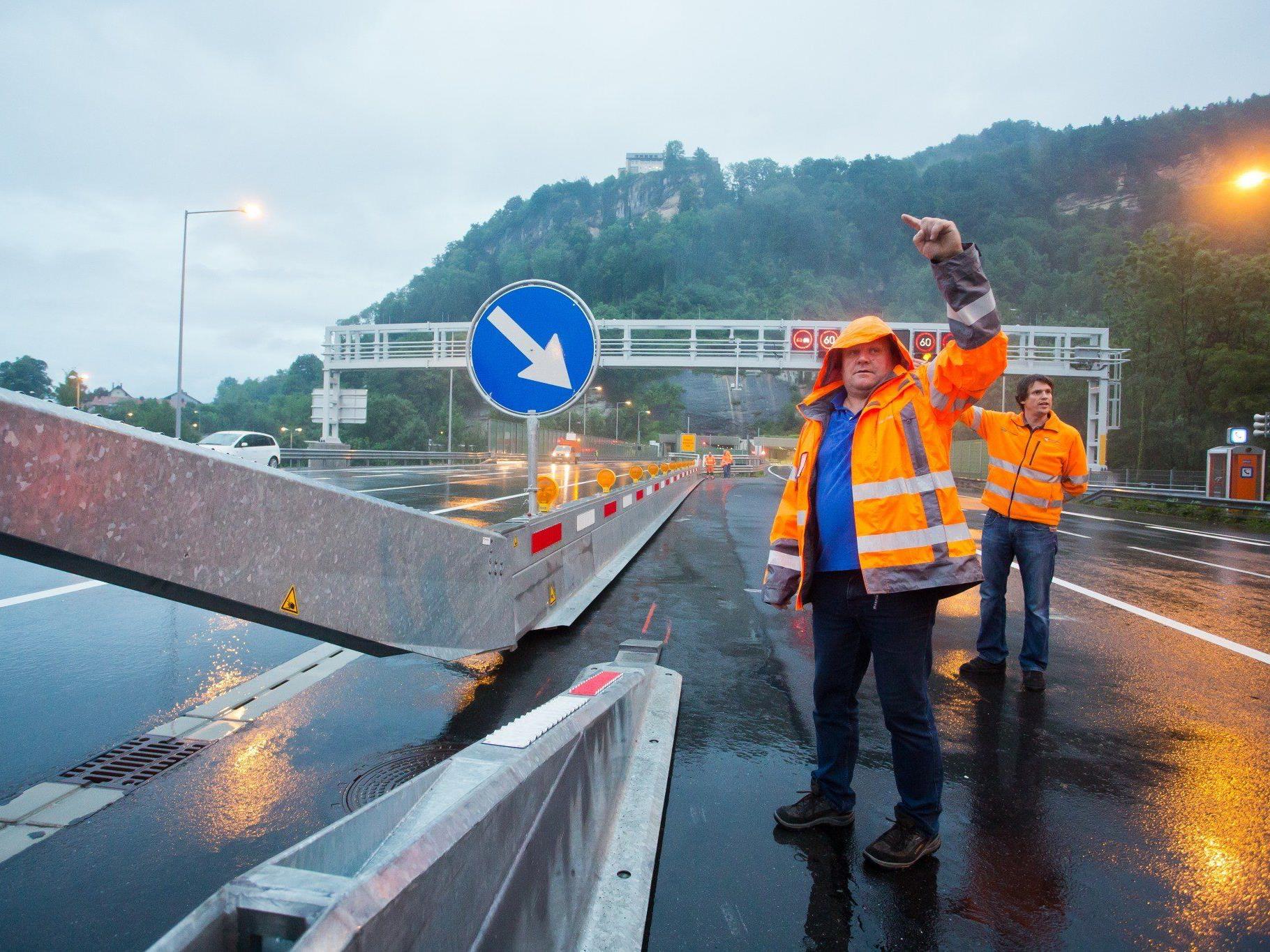 Die zweite Röhre des Pfändertunnels wurde für den Verkehr freigegeben. Die zweite Röhre des Pfändertunnels wurde für den Verkehr freigegeben.