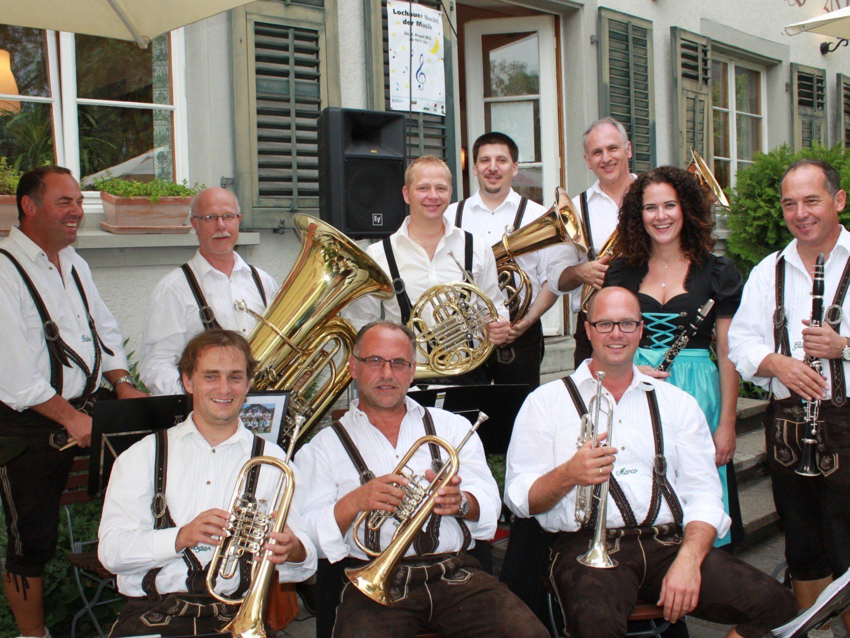 Blasmusik-Stimmung mit den „Lochauer Bierblosn" im Brauereigasthof Reiner. Blasmusik-Stimmung mit den „Lochauer Bierblosn" im Brauereigasthof Reiner.