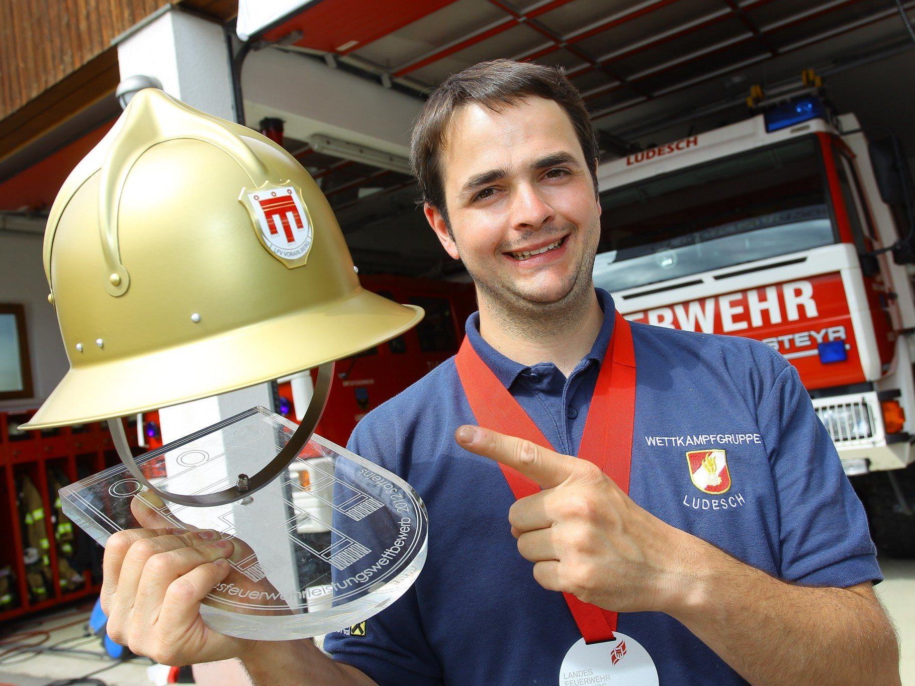 Feuerwehrmann Martin Schanung: Schanung ist Vizekommandant der Ludescher Wehr die letztes Jahr den Goldenen Helm gewinnen konnte