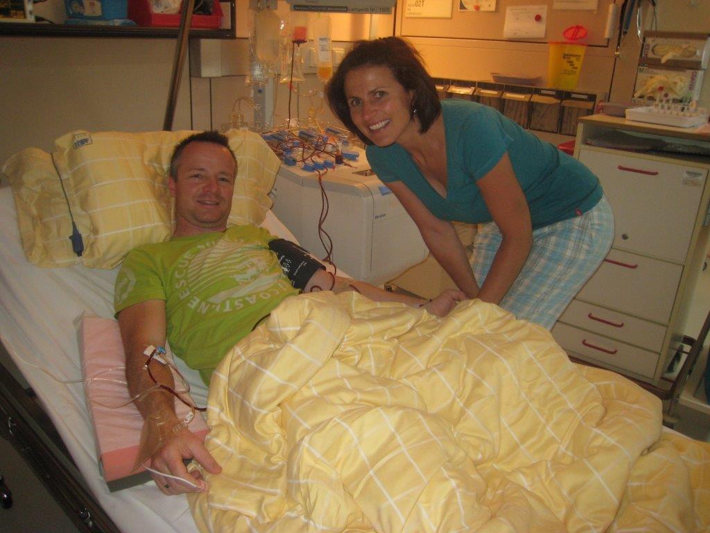 Daniel Bitschnau im Spital und mit Familie