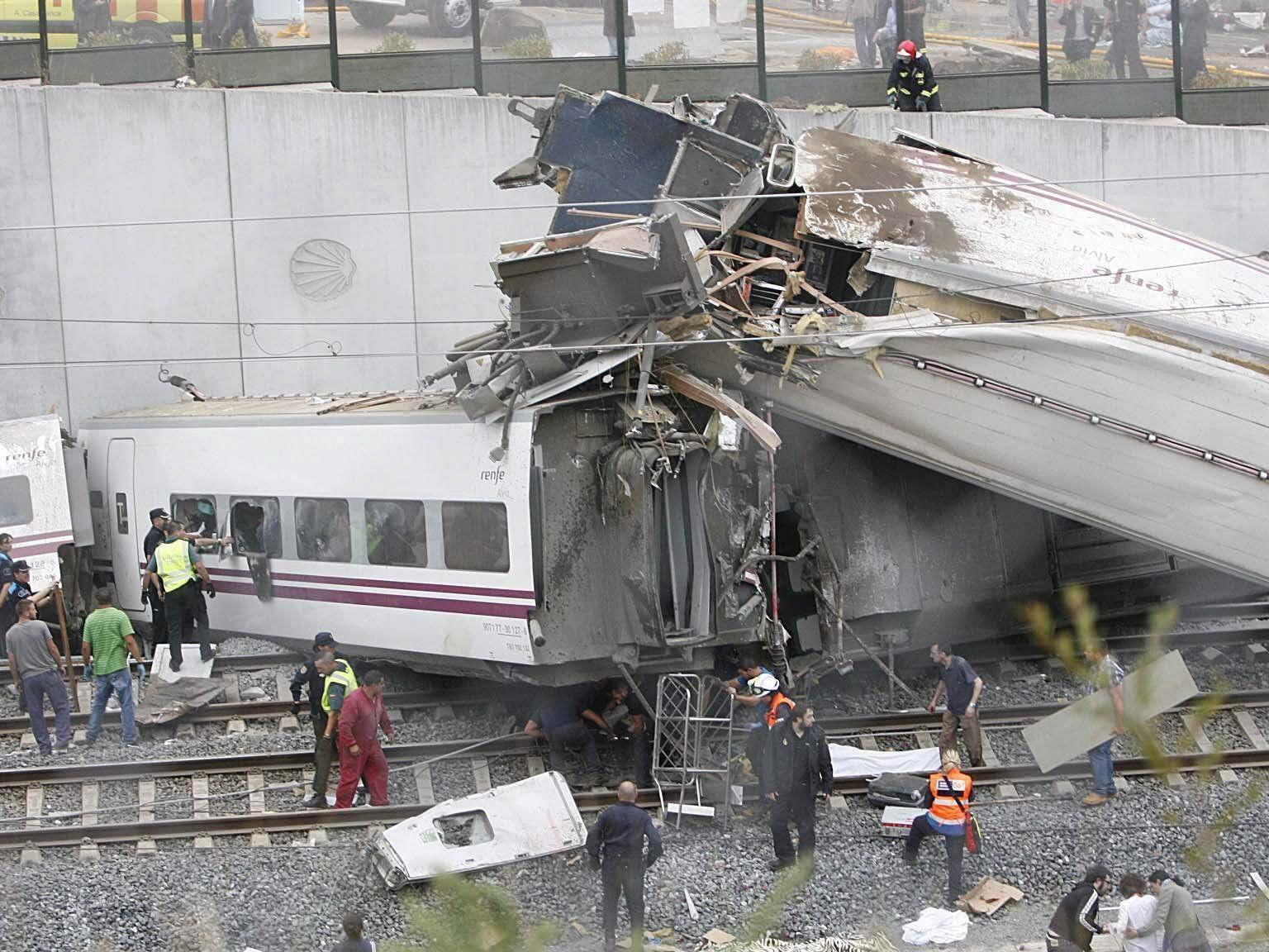 Zugsunglück in Spanien fordert Tote.