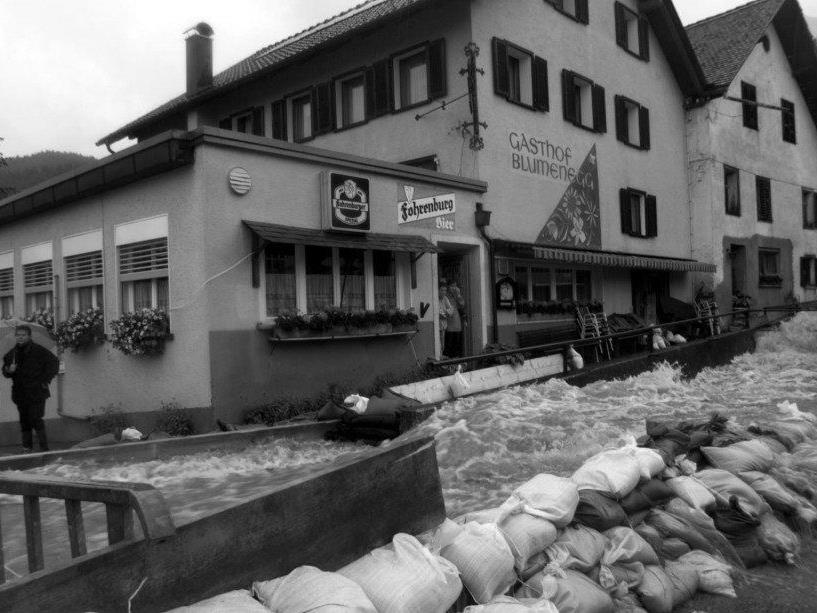 Hochwasser in Thüringen 1999.