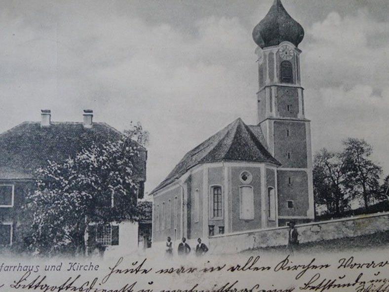 Pfarrhaus und Kirche Thüringerberg, eingesendet von Peter Hehle.