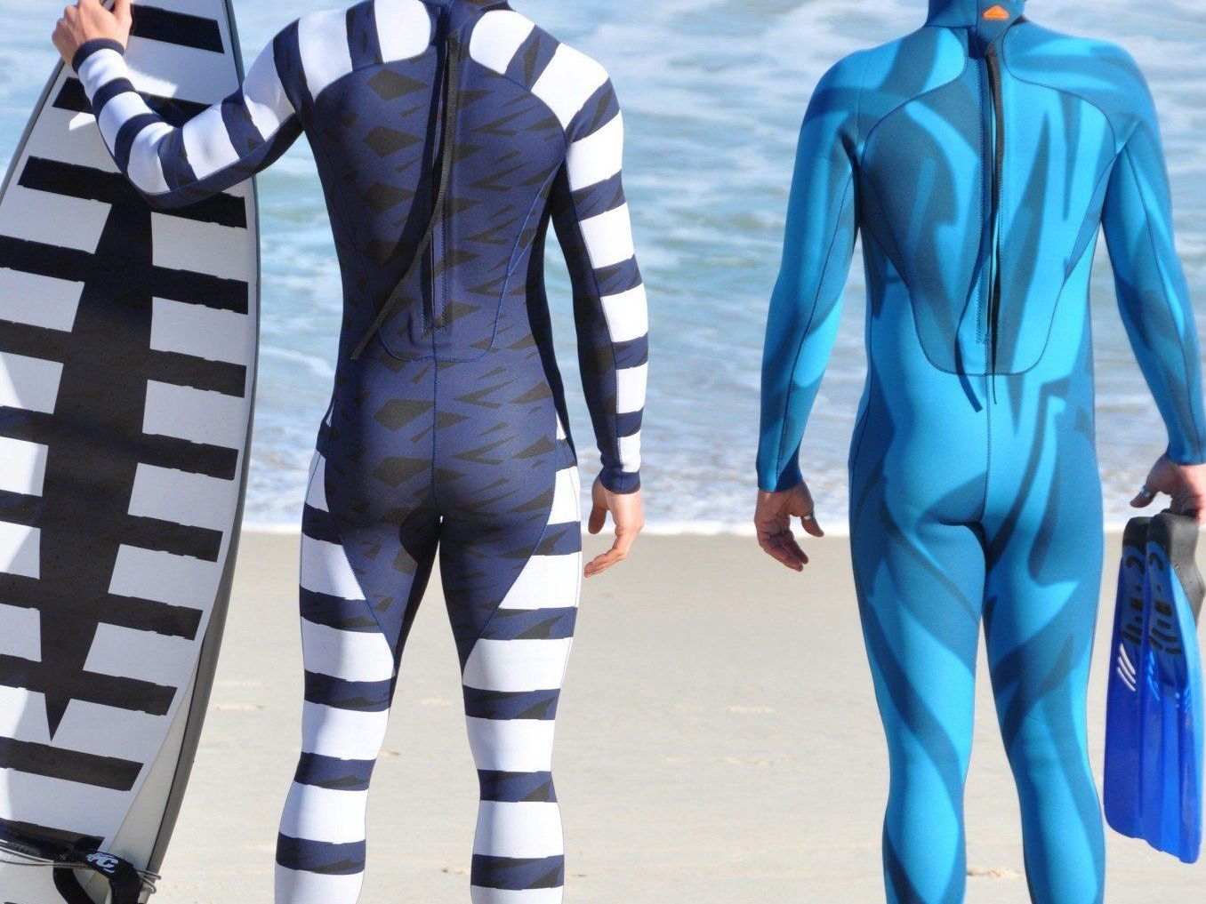 Die verwendeten Materialien sollten den angreifenden Hai verwirren Die verwendeten Materialien sollten den angreifenden Hai verwirren