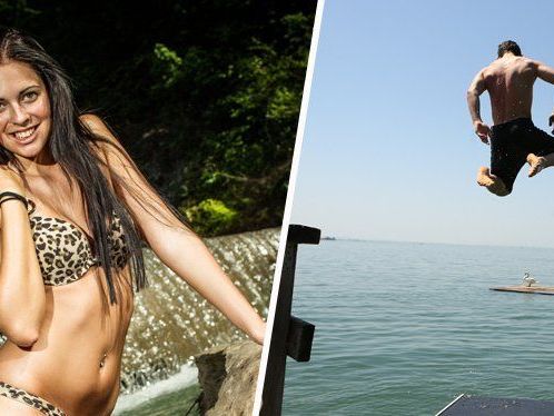 Am Wochenende sollte man die Badehose einpacken und sich im Schwimmbad abkühlen. Am Wochenende sollte man die Badehose einpacken und sich im Schwimmbad abkühlen.