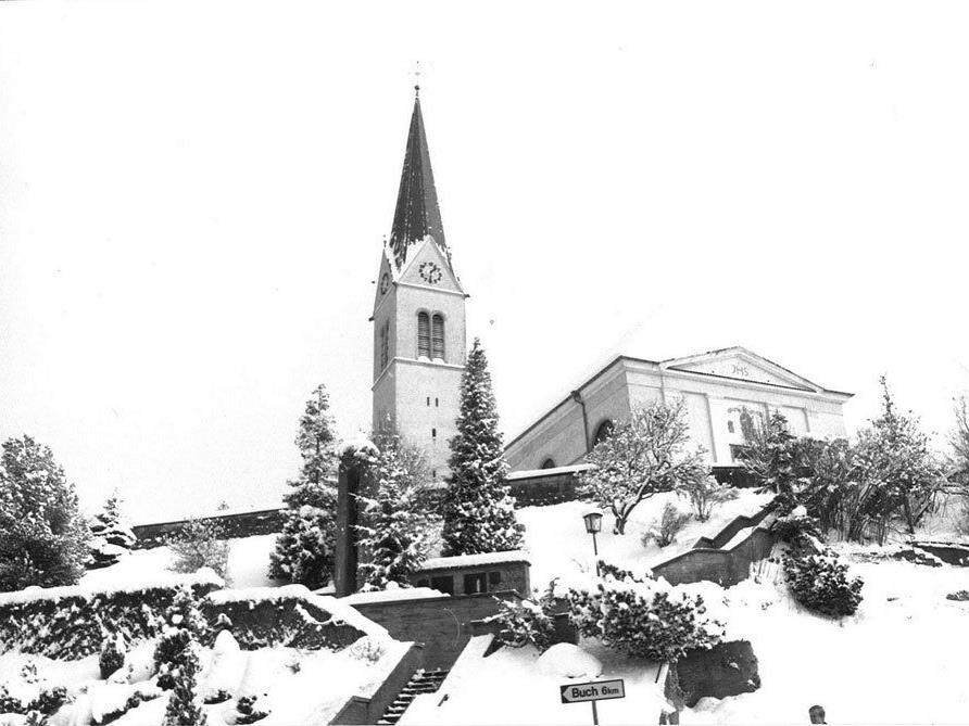 Wolfurter Kirche damals.
