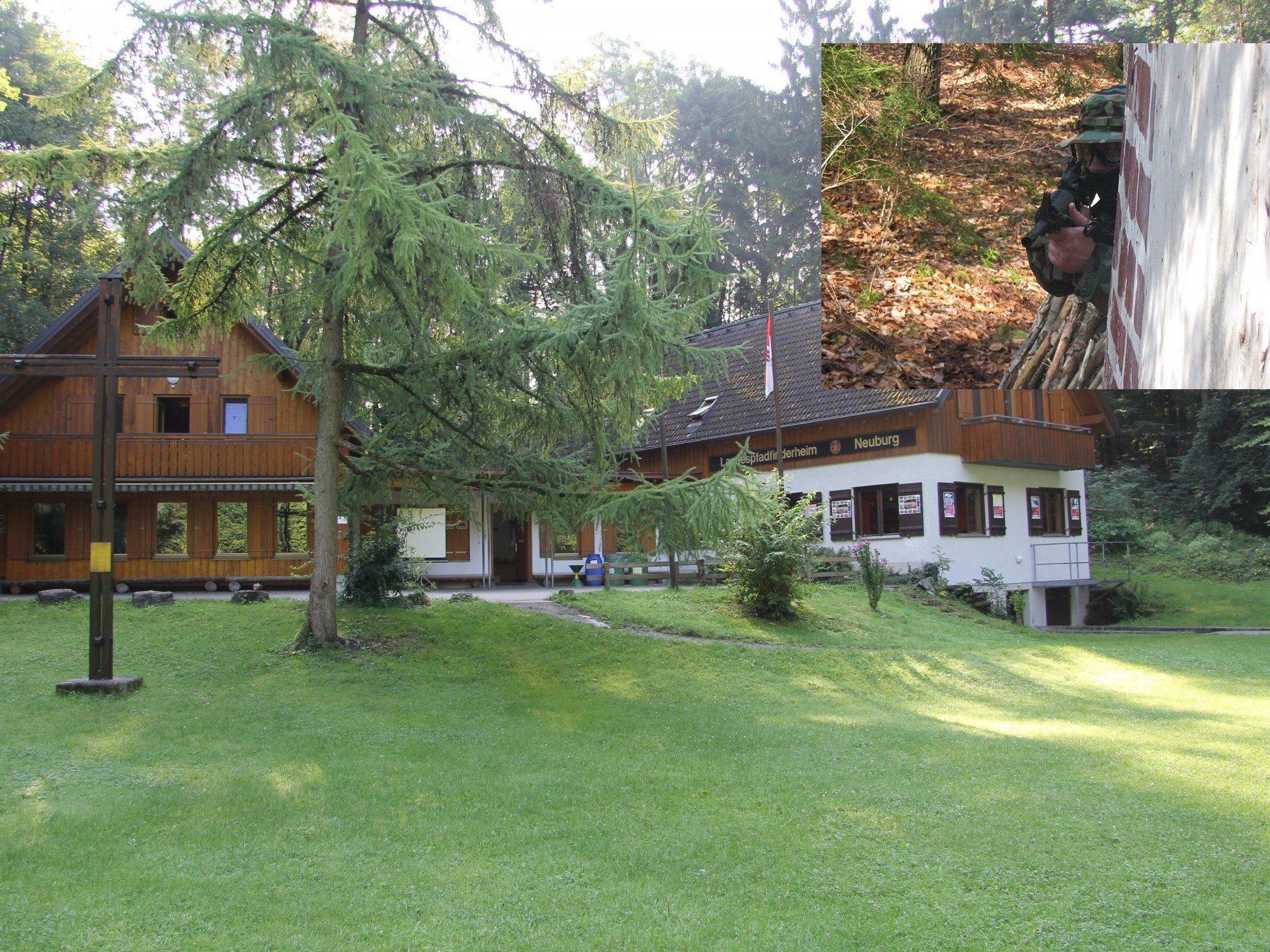 Das Landespfadfinderheim in Koblach: Hier in der Nähe ertappt eine Gruppe Naturfreunde am Mittwoch letzter Woche mehrere junge Männer beim Krieg spielen. Das Landespfadfinderheim in Koblach: Hier in der Nähe ertappt eine Gruppe Naturfreunde am Mittwoch letzter Woche mehrere junge Männer beim Krieg spielen.