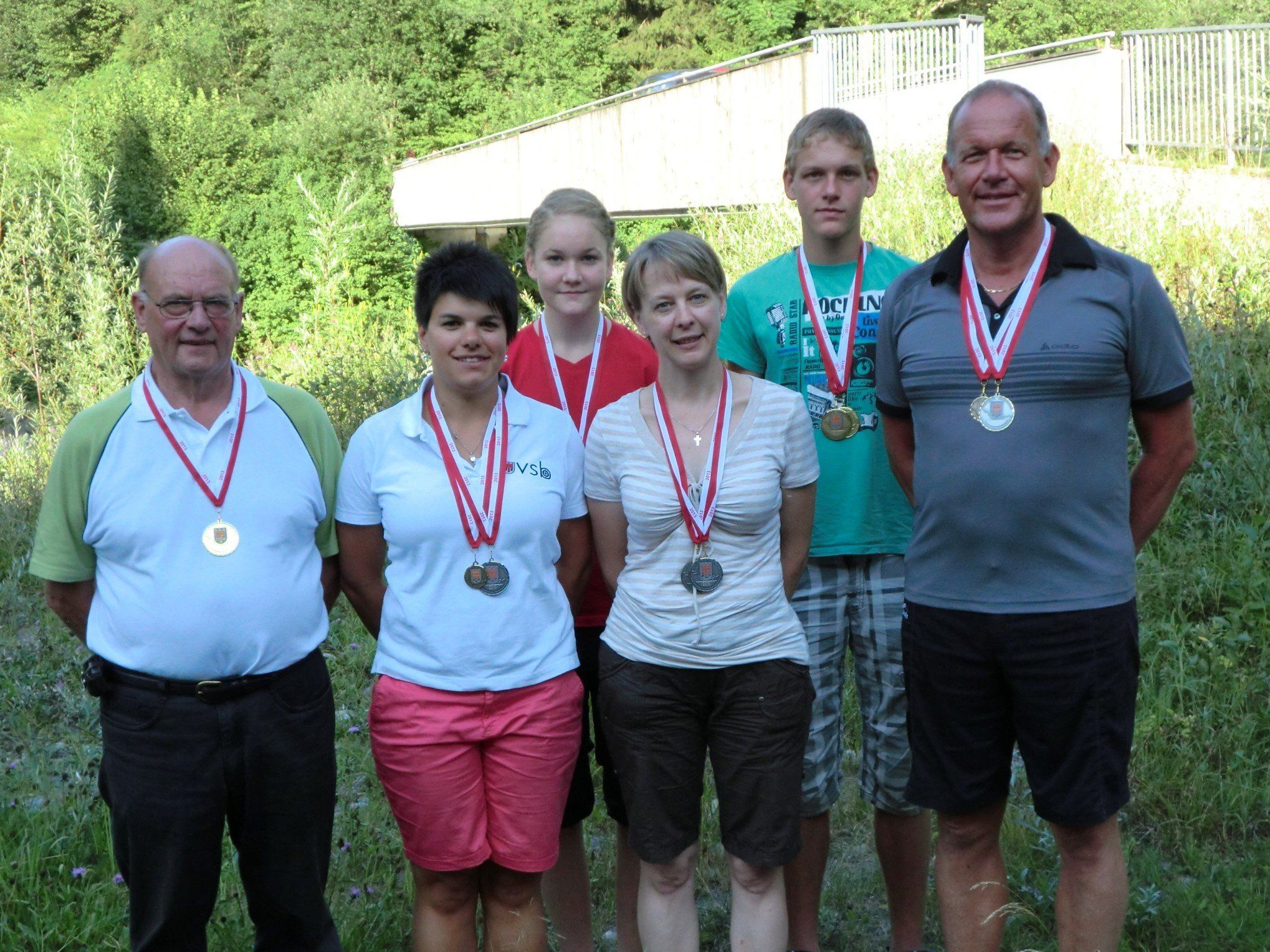 Im Bild v.l.n.r. Josef Kohler, Katja Rüscher, Bianca Egender, Waltraud Metzler, Christoph Egender, Walter Egender. Im Bild v.l.n.r. Josef Kohler, Katja Rüscher, Bianca Egender, Waltraud Metzler, Christoph Egender, Walter Egender.