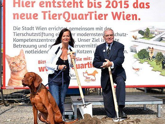 Beim Spatenstich für das TierQuarTier Beim Spatenstich für das TierQuarTier