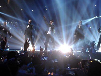 Zum ersten Mal seit zehn Jahren gemeinsam auf der Bühne: 'N Sync. Zum ersten Mal seit zehn Jahren gemeinsam auf der Bühne: 'N Sync.