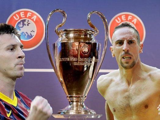Ribery setzte sich gegen Messi durch.