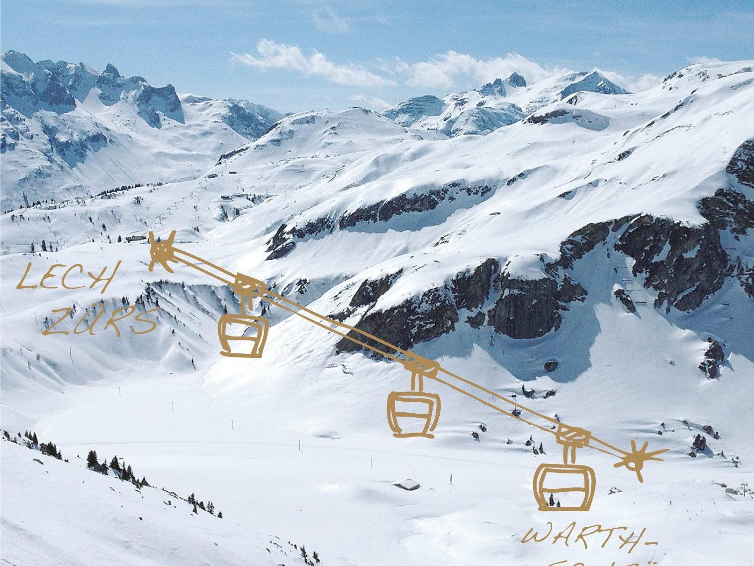Der Auenfeldjet verbindet ab Dezember 2013 die Skigebiete von Lech und Warth.