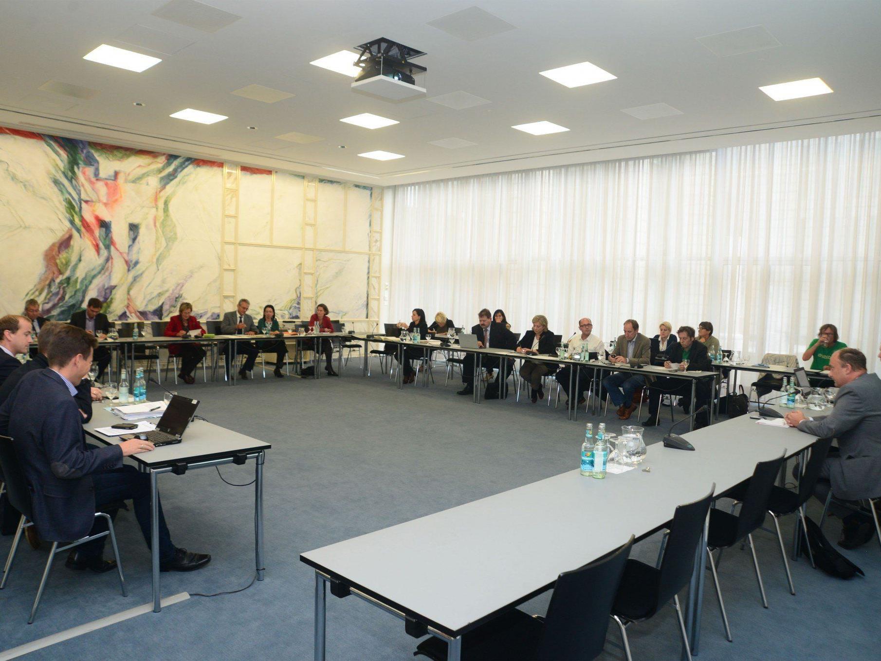 Der Europaausschuss des Landtags trat im Montfortsaal im Landhaus in Bregenz zusammen.