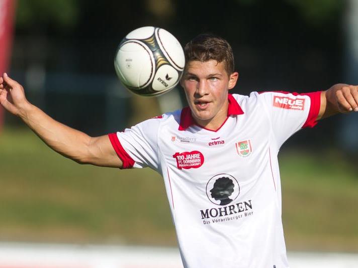 Dornbirn-Mittelfeldspieler Christoph Domig zählte beim 5:2-Derbysieg gegen Bregenz zu den Besten.