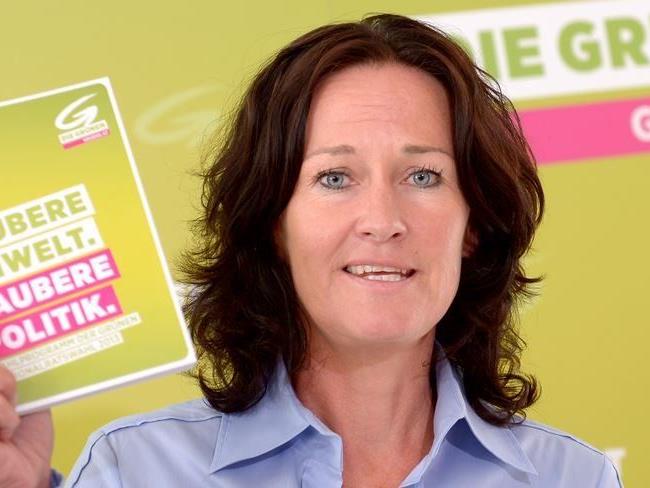 Spitzenkandidatin Eva Glawischnig von den Grünen. Spitzenkandidatin Eva Glawischnig von den Grünen.