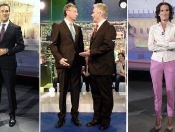 Frank Stronach, Heinz Christian Strache, Michael Spindelegger, Werner Faymann, Eva Glawischnig und Josef Bucher Frank Stronach, Heinz Christian Strache, Michael Spindelegger, Werner Faymann, Eva Glawischnig und Josef Bucher