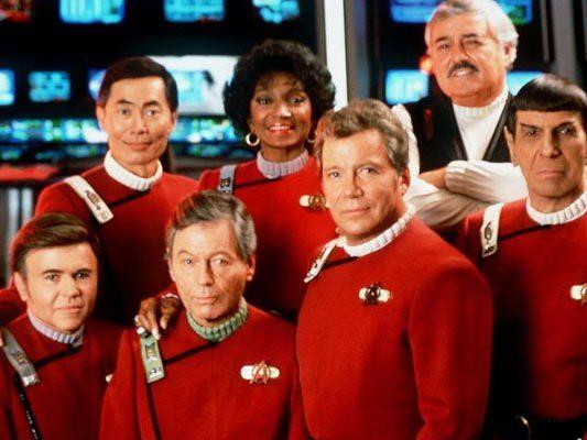 Die Crew der "Starship Enterprise" im Jahr 1999.
