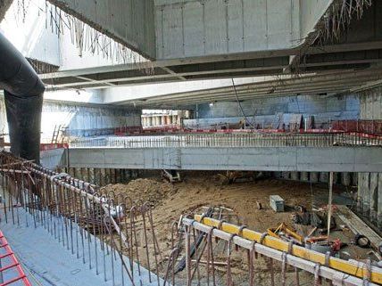 Die Bauarbeiten für die U1-Verlängerung laufen auf Hochtouren. Die Bauarbeiten für die U1-Verlängerung laufen auf Hochtouren.