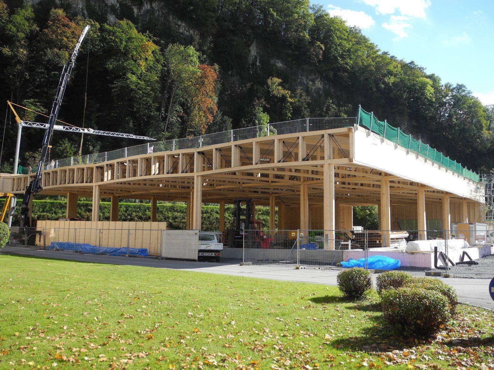 Das neue Altstoffsammelzentrum der Stadt Feldkirch ist unter Dach!