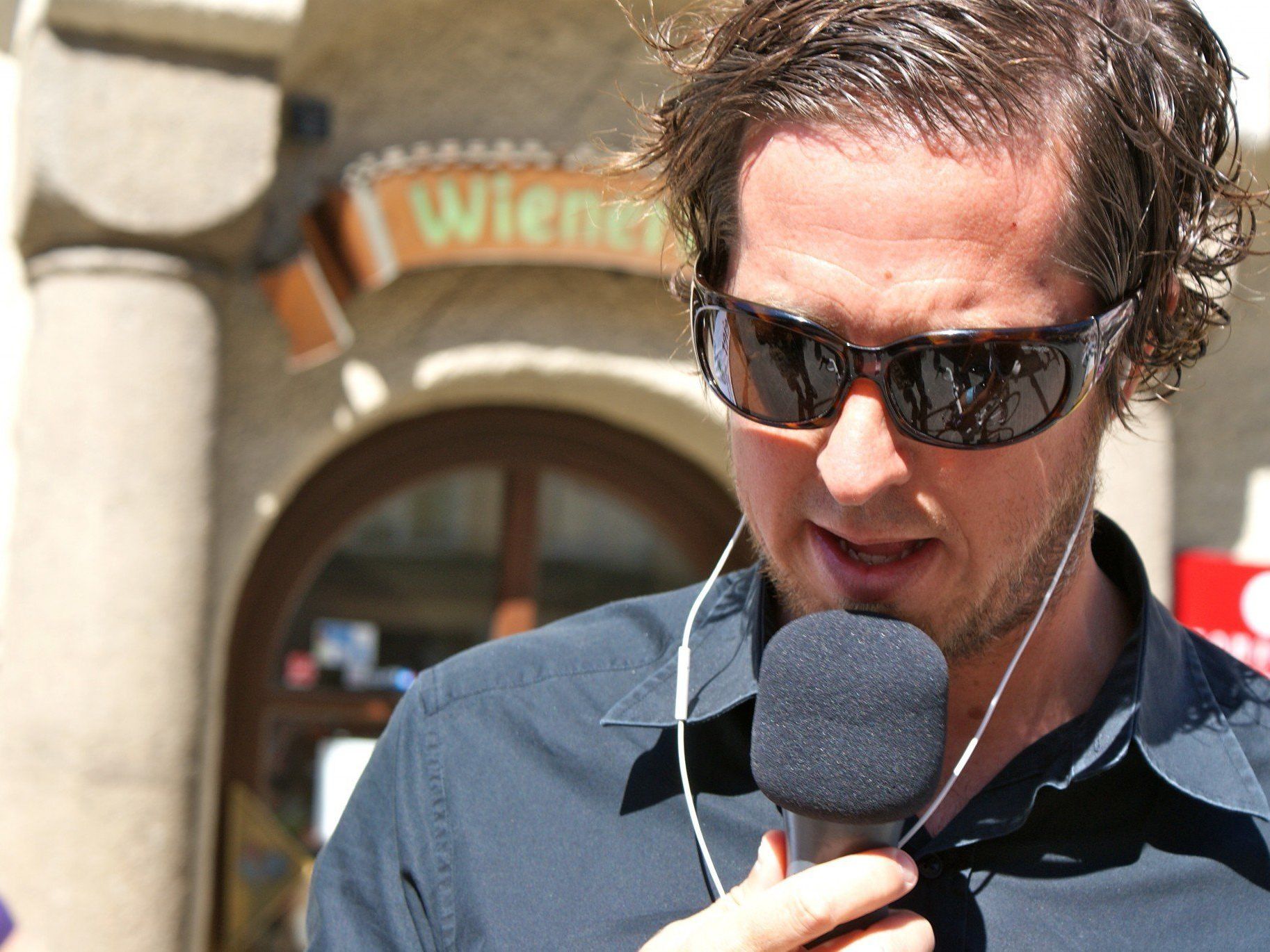 Der Rankweiler Christian Chisi Speckle ist Moderator bei Sport-Großevents und auch Organisator. Der Rankweiler Christian Chisi Speckle ist Moderator bei Sport-Großevents und auch Organisator.