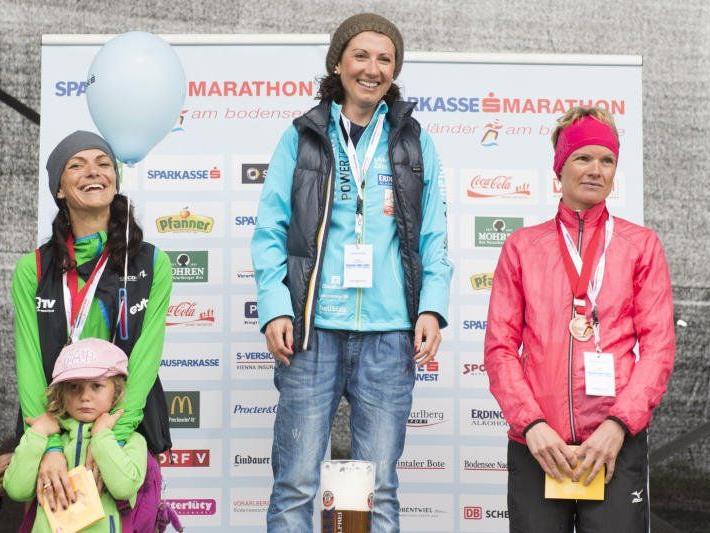 Die Dornbirnerin Sabine Reiner stand zum zweiten Mal beim Marathon am Bodensee ganz oben.