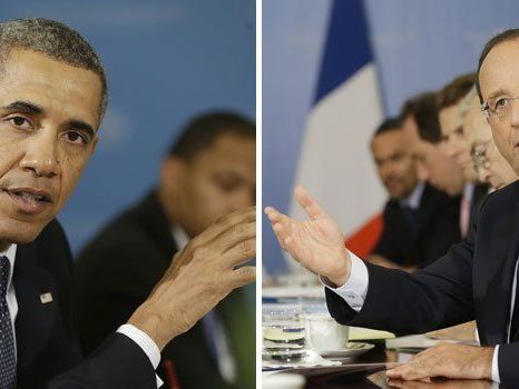 Frankreichs Präsident Hollande ist alles andere als amüsiert. Frankreichs Präsident Hollande ist alles andere als amüsiert.