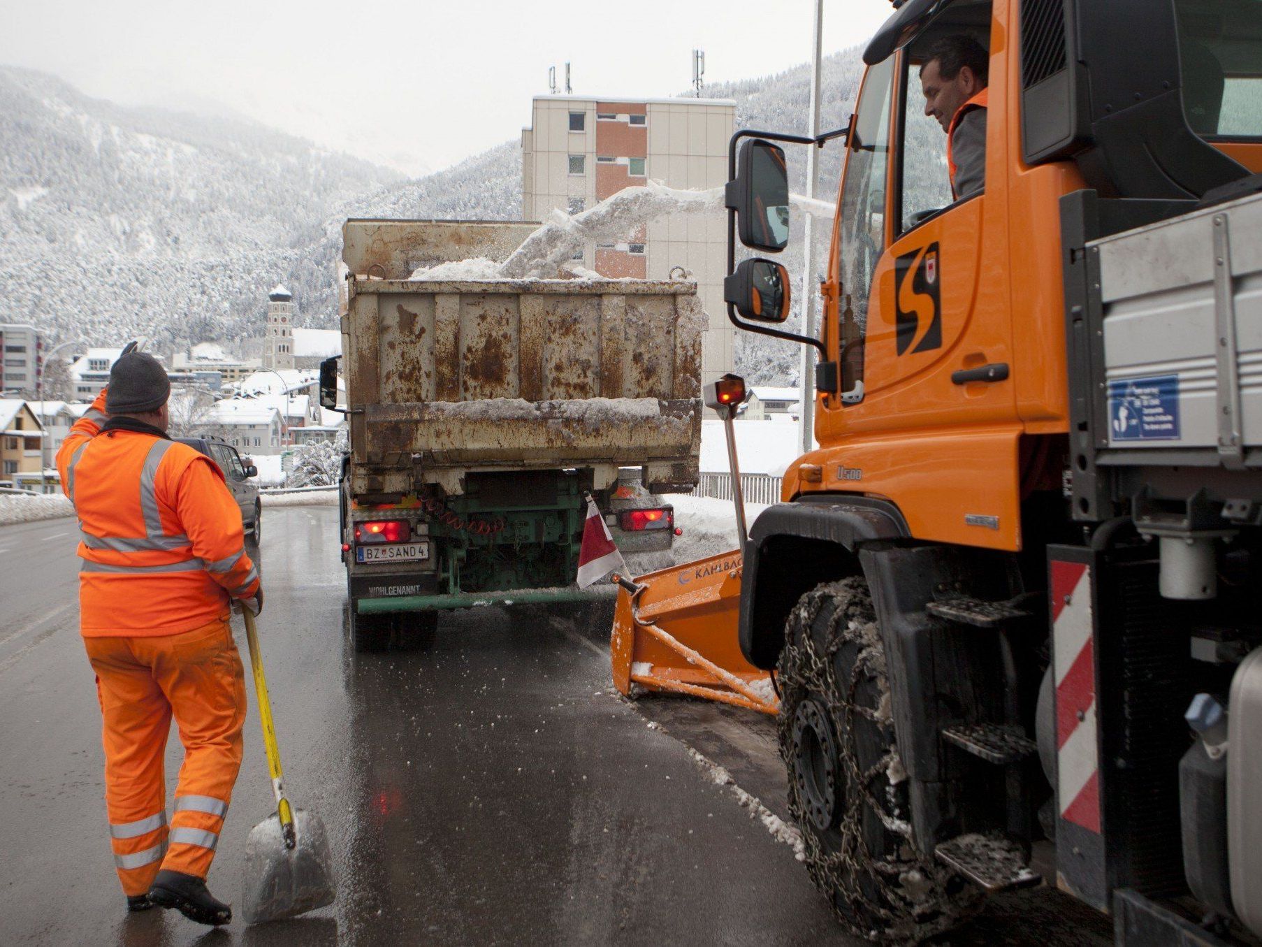 Schneefall könnte Bludenz erreichen. Schneefall könnte Bludenz erreichen.