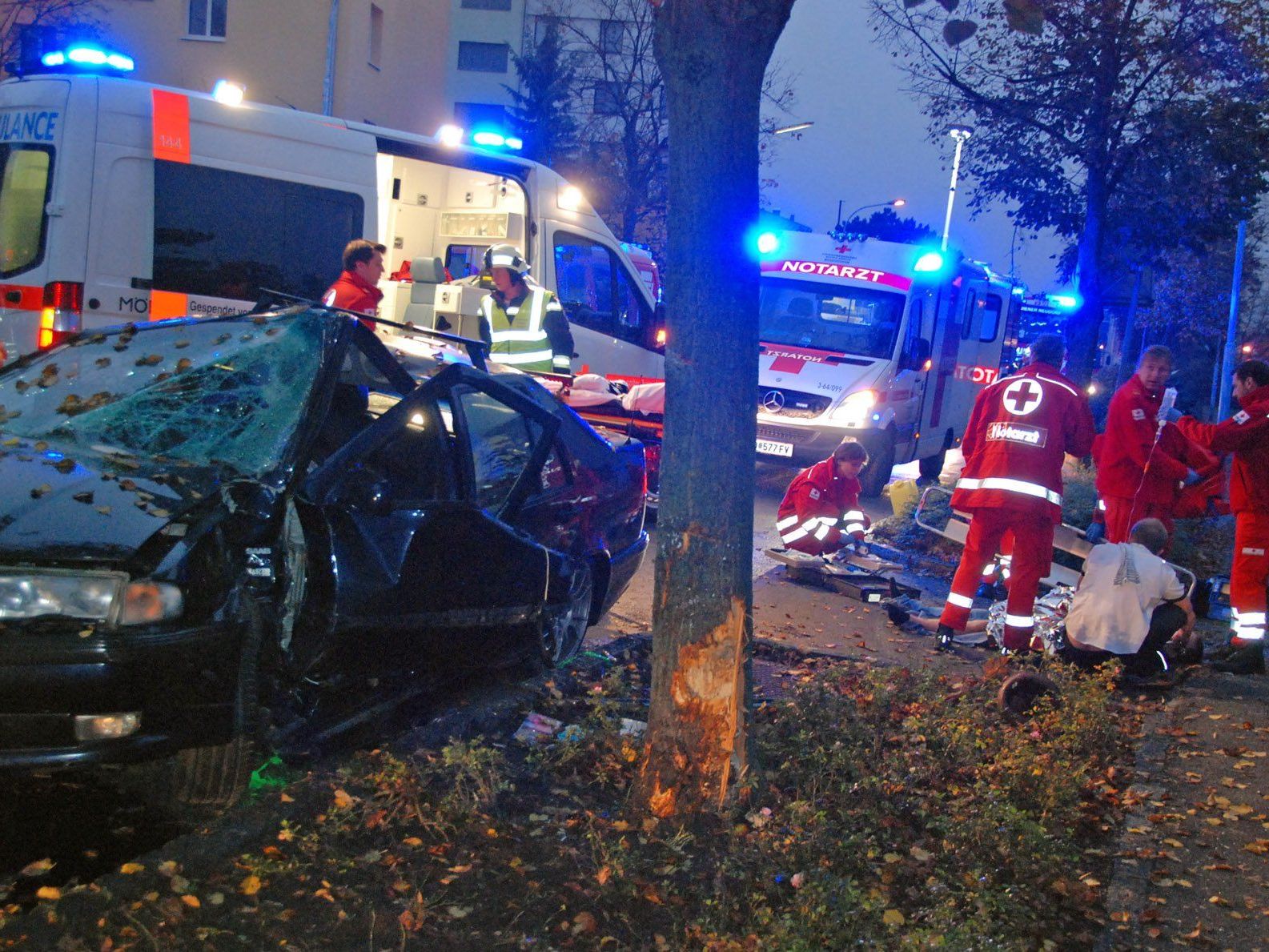 Unfall am Samstagmorgen in Wiener Neudorf. Unfall am Samstagmorgen in Wiener Neudorf.